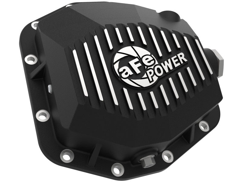 aFe Street Series Rear Differential Cover Black w/Machined Fins 20+ Jeep Gladiator JT (Dana M220) 46-71190B 46-71190B Photo - Unmounted