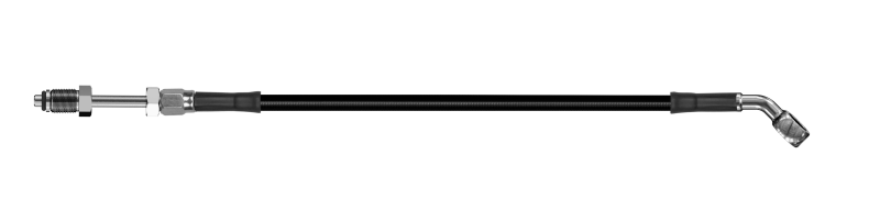 Goodridge 62in Universal Clutch Line w/SS Fittings & Blk Hose - 45 Deg Banjo w/Straight 7/16 UNF HD1045-1CC-BK62 HD1045-1CC-BK62 Photo - Primary