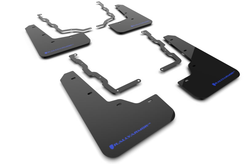 Rally Armor 20-22 Ford Puma ST Black Mud Flap w/ Blue Logo MF86-UR-BLK-BL MF86-UR-BLK-BL Photo - Primary