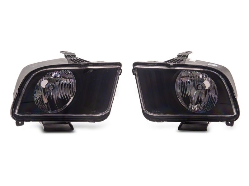 Raxiom 05-09 Ford Mustang Axial Series OEM Style Rep Headlights- Chrome Housing (Clear Lens) 413414 413414 Photo - Close Up