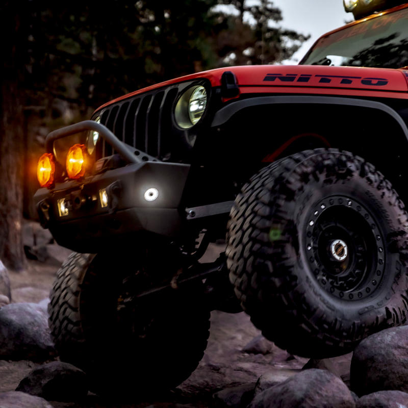 KC HiLiTES Cyclone V2 LED - Rock Light - 6-Light System - Clear - 5W Flood Beam 91040 91040 Photo - lifestyle view