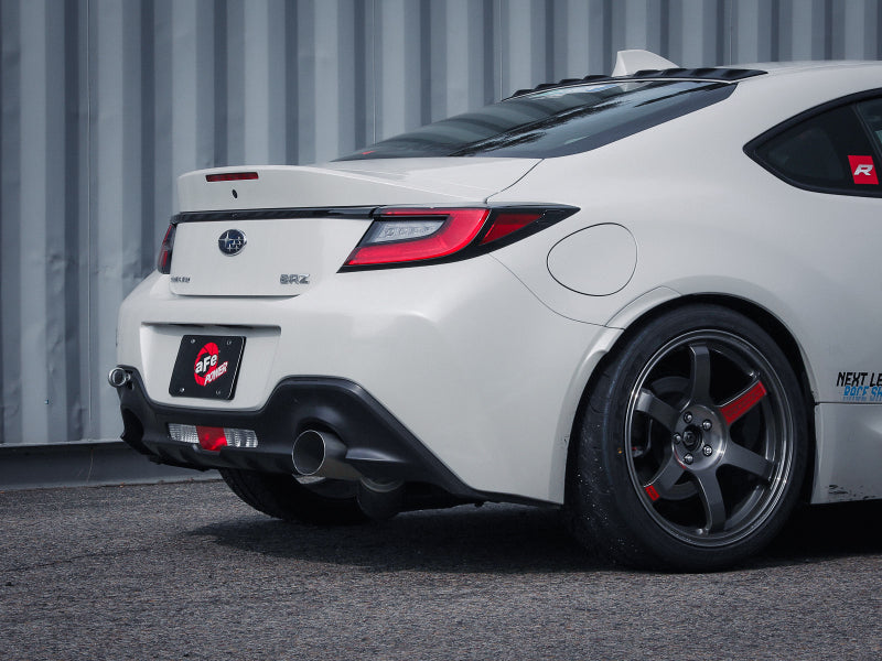 aFe 13-22 Toyota GR86/FR-S/BRZ H4-2.0L/2.4L Takeda 3in 304 SS Cat-Back Exhaust System w/ Brushed Tip 49-36057-H 49-36057-H Photo - Mounted