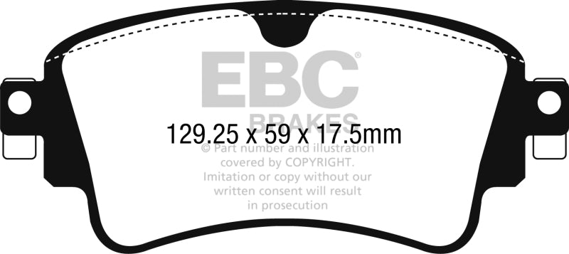 EBC 17-18 Audi A4 / A4 Quattro / A5 Quattro Yellowstuff Rear Brake Pads DP42254R DP42254R Photo - Primary