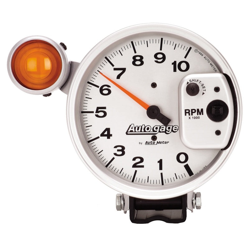 Autometer 5" Pedestal Tachometer, 0-10,000 Rpm, Shift Light, Silver, Auto Gage 233911 Photo - Primary