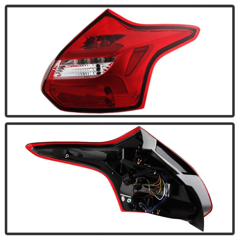 Spyder 12-14 Ford Focus 5DR LED Tail Lights - Red Clear (ALT-YD-FF12-LED-RC) 5085153 5085153 Photo - Unmounted