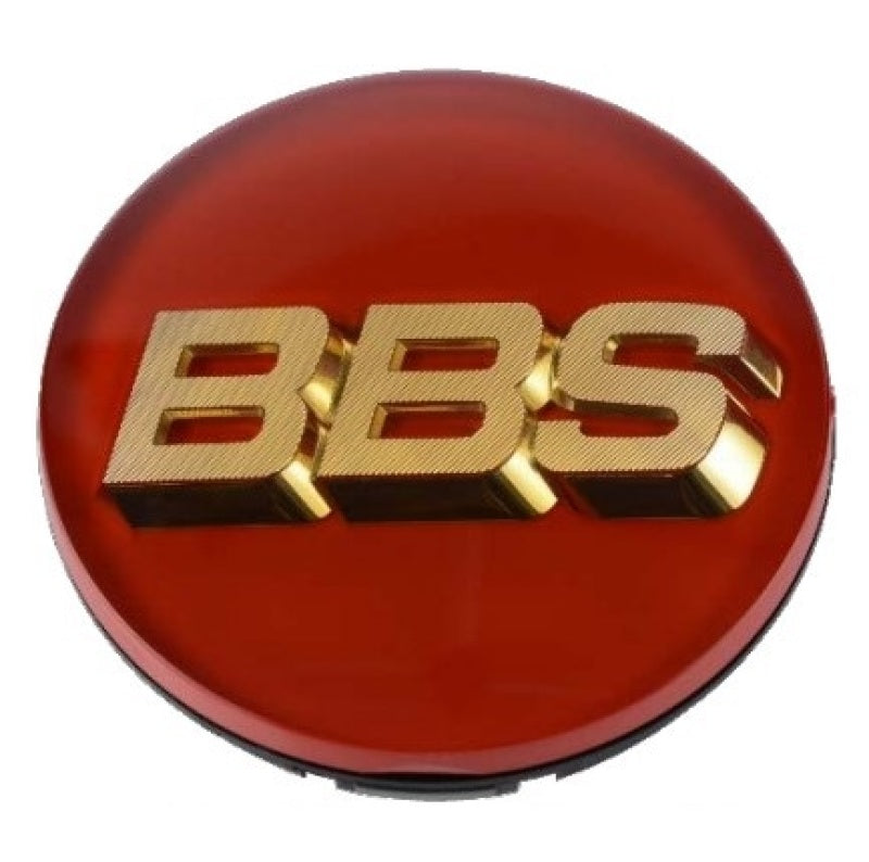 BBS Center Cap - 70mm Red w/ Gold 3D Logo (4-tab) 56.24.126 56.24.126 User 1