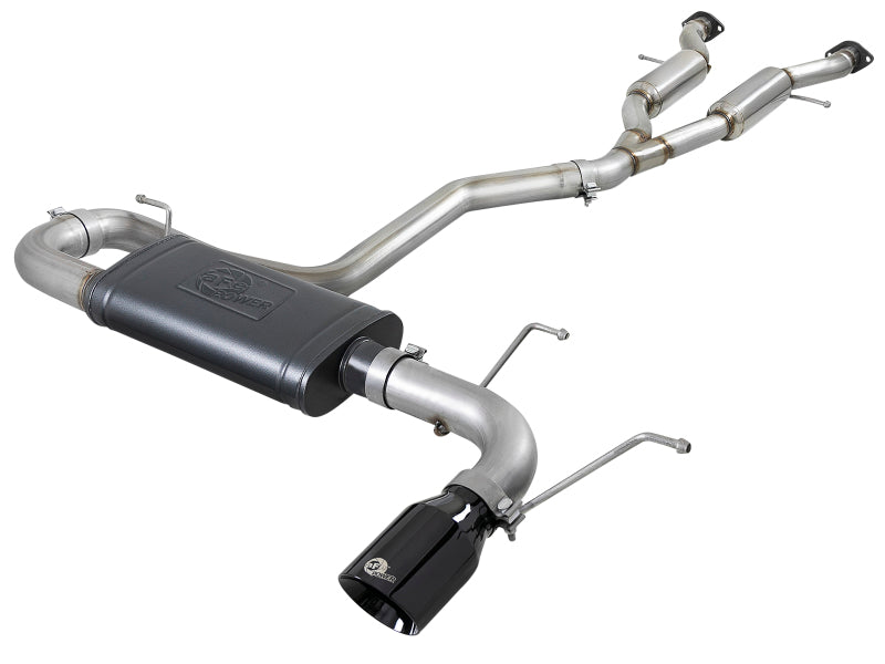 aFe Large Bore HD 3in 304 SS Cat-Back Exhaust w/ Black Tips 14-19 Jeep Grand Cherokee (WK2) V6-3.6L 49-38078-B 49-38078-B Photo - Primary