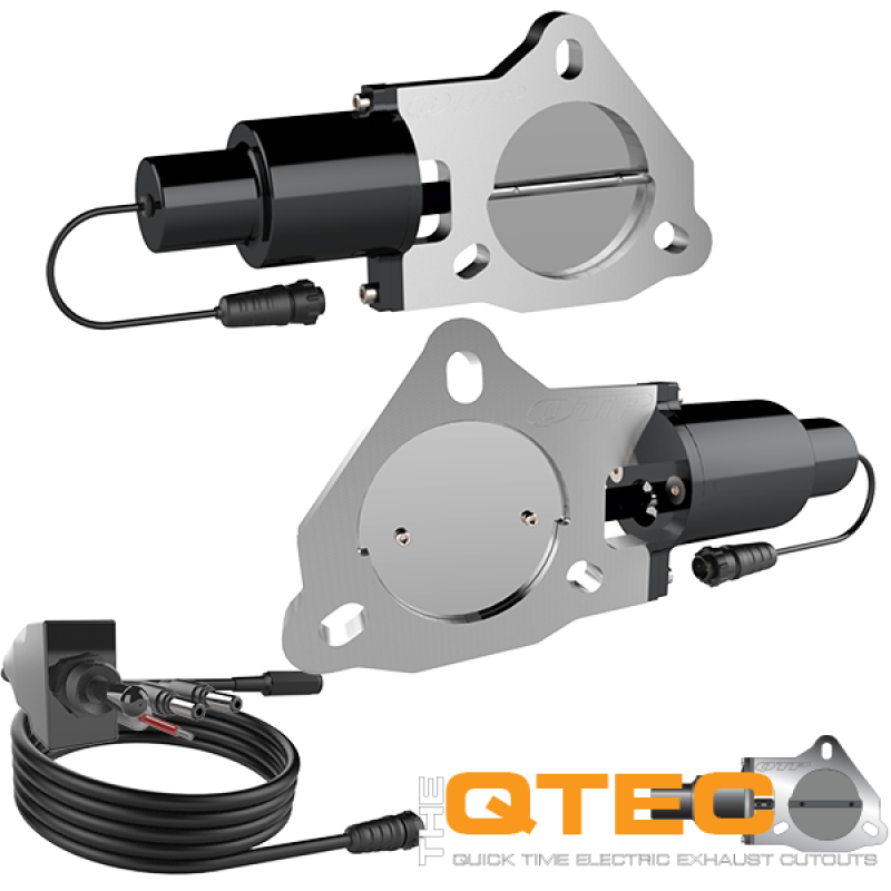 QTP 3in Bolt-On QTEC Dual Electric Cutout Valves - Pair QTEC60 QTEC60 Photo - Primary