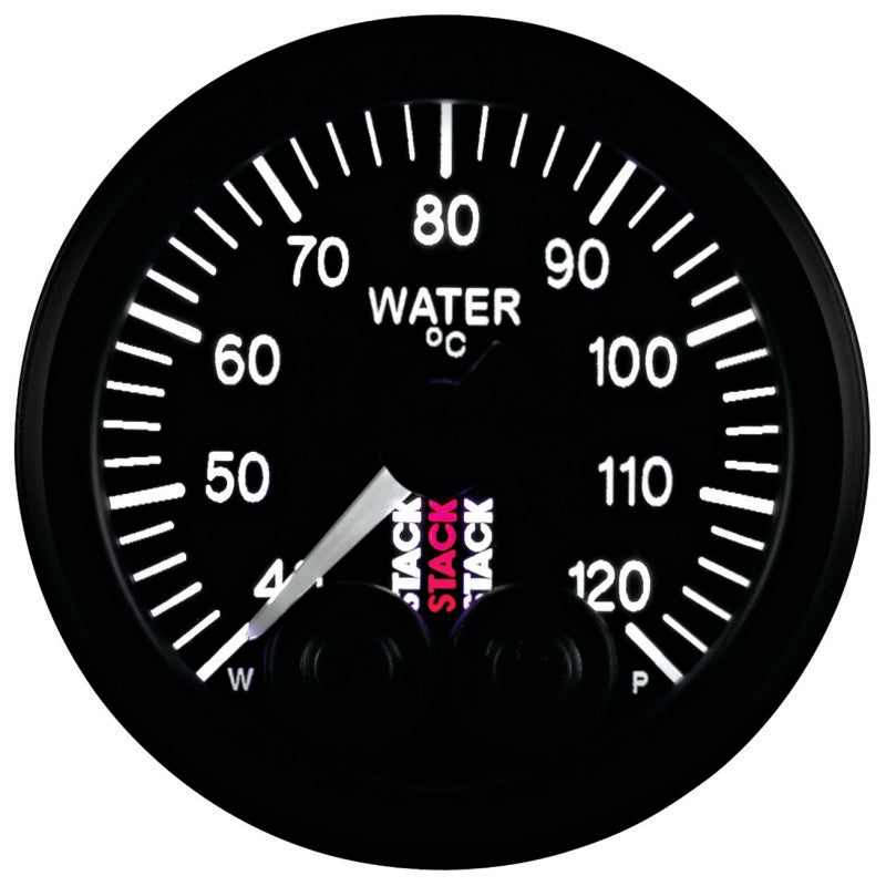 Autometer Stack 52mm 40-120 Deg C 1/8in NPTF Male Pro-Control Water Temp Gauge - Black ST3507 ST3507 Photo - Primary