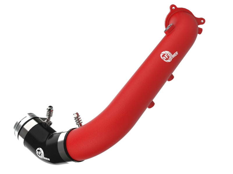 aFe BladeRunner Red 2-3/4in Aluminum Charge Pipe 2021 Toyota Supra GR (A90) I4-2.0L (t) B48 46-20488-R 46-20488-R Photo - Primary