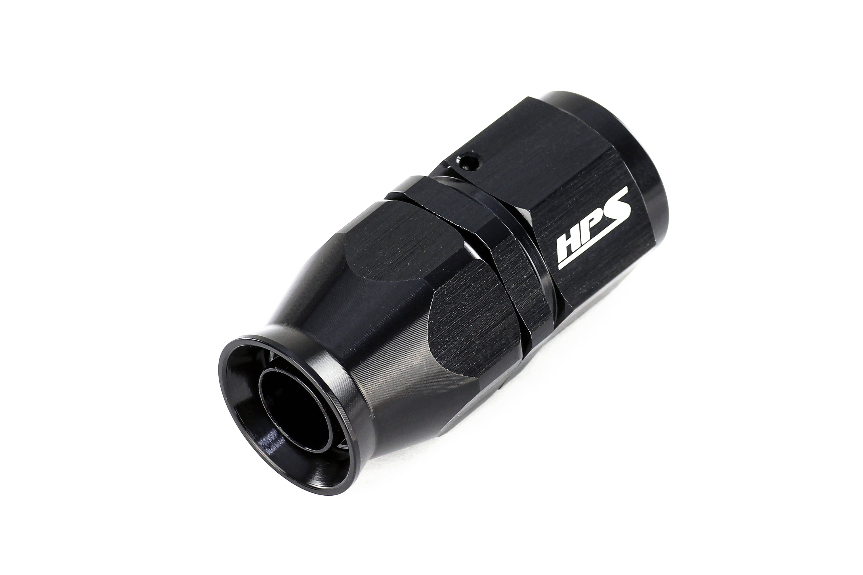 HPS Performance Straight/ 30-180 Degree 3-10 Compression Teflon Hose End to AN Female for Stainless Steel Reinforced PTFE Hose, Aluminum, Black