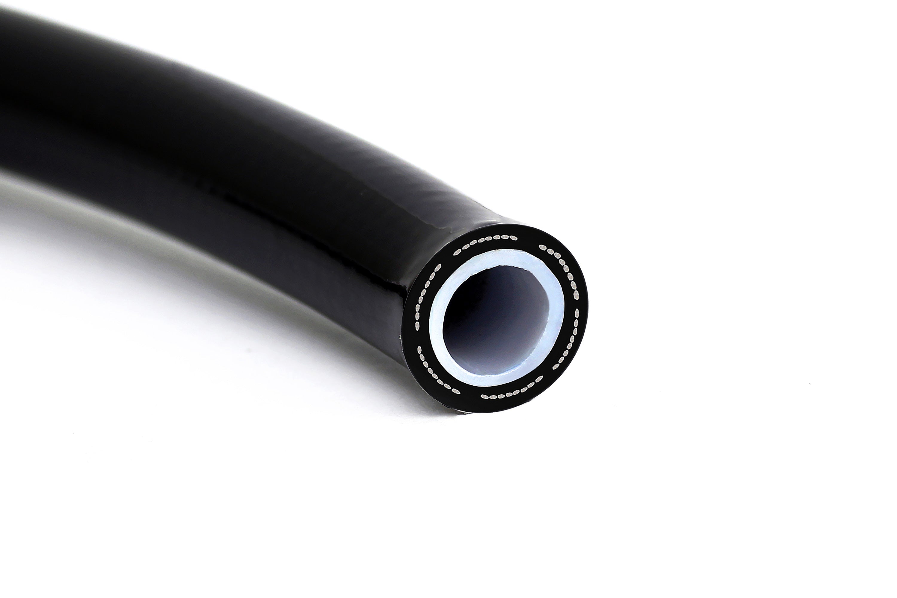 HPS Performance 3-10 PTFE Black Stainless Steel Reinforced Braided Hose