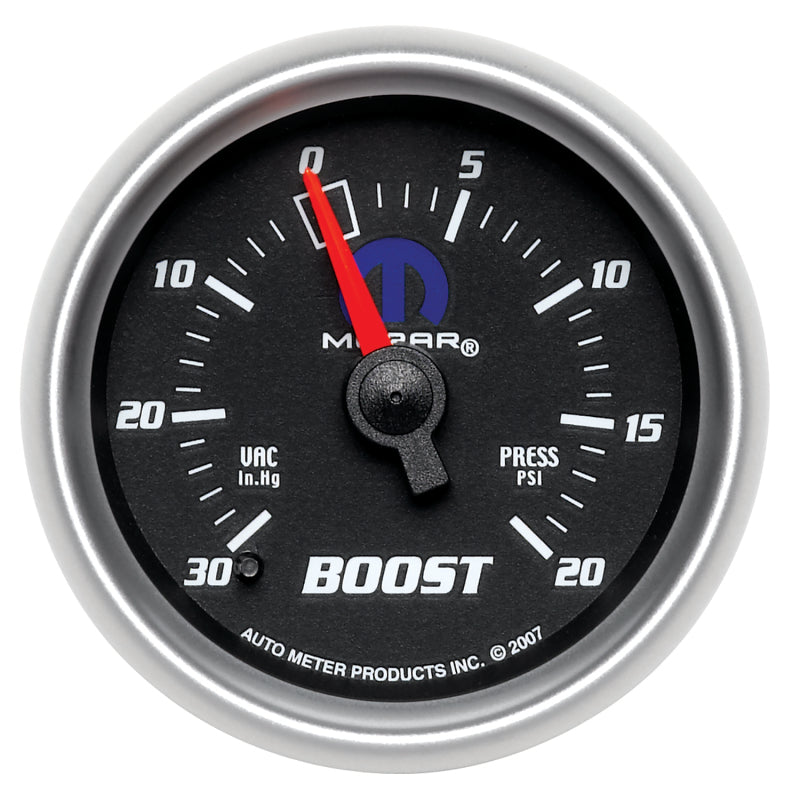 Autometer Mopar 52.4mm 30 Hg/20 PSI Vacuum/Boost Gauge 880012 880012 Photo - Primary