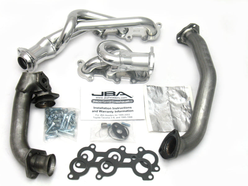 JBA 01-04 Toyota 3.4L V6 w/o EGR 1-1/2in Primary Silver Ctd Cat4Ward Header 2032SJS 2032SJS Photo - Primary