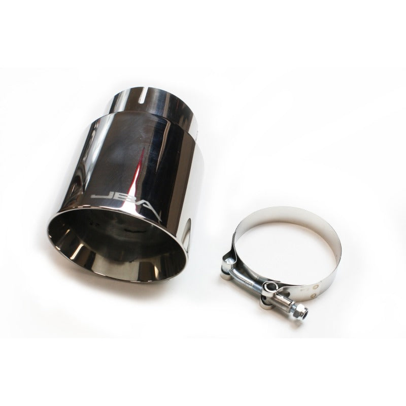 JBA 3in x 4in x 7-5/8in Double Wall Polished Chrome Tip - Clamp On 12-08276 12-08276 Photo - Primary