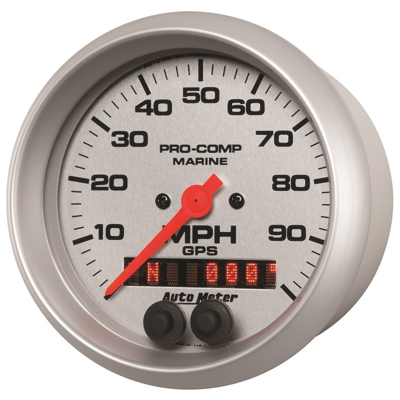 Autometer 3-3/8" GPS Speedometer, 0-100 Mph Marine Silver 200636-33 User 2