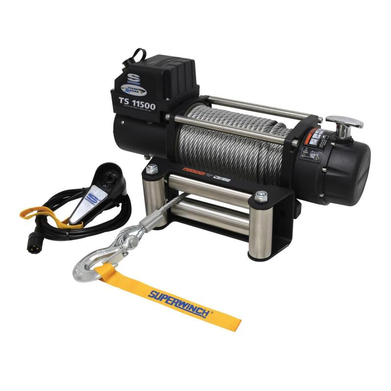 Superwinch 11500 LBS 12 VDC 3/8in x 84ft Steel Rope Tiger Shark 11500 Winch 1511200 1511200 Photo - out of package