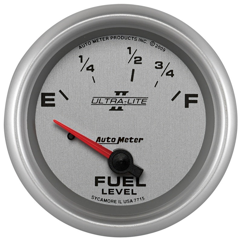Autometer Ultra-Lite II 2 5/8in 73E-10F SSE Fuel Level Gauge 7715 7715 Photo - Primary