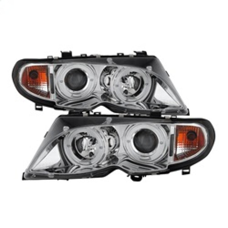 Spyder BMW E46 3-Series 02-05 4DR Projector Headlights 1PC LED Halo Chrm PRO-YD-BMWE4602-4D-AM-C 5042408 5042408 Photo - Primary