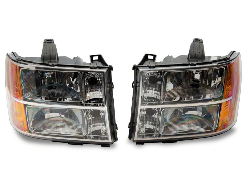 Raxiom 07-14 GMC Sierra 1500/2500 HD/3500 HD Axial OEM Rep Headlights- Chrome Housing (Clear Lens) S518298 S518298 Photo - Close Up