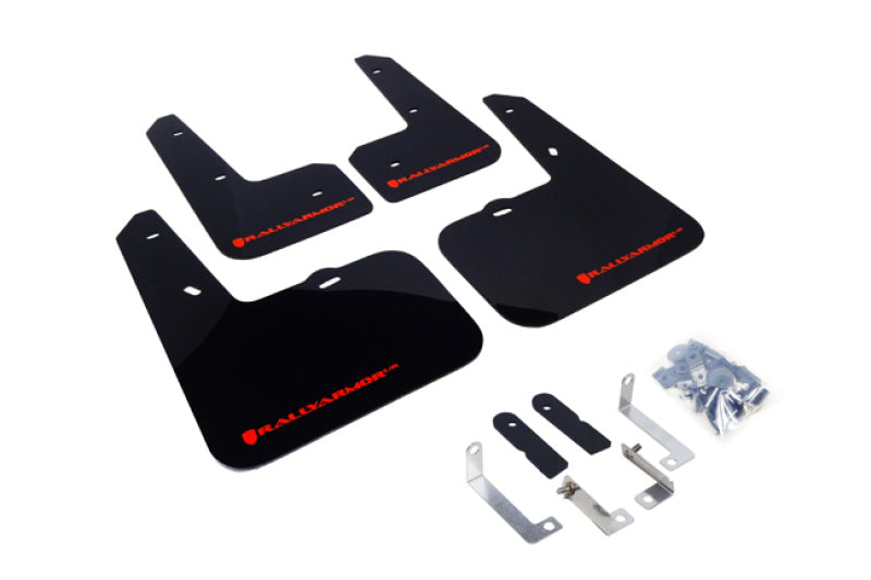 Rally Armor 2012-14 Veloster Mud flap Red logo MF24-UR-BLK/RD Photo - Primary