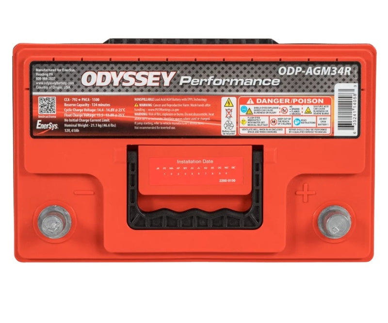Odyssey Battery Auto/Truck/Heavy Duty & Commercial Performance AGM Battery (34R-790) ODP-AGM34R ODP-AGM34R User 1