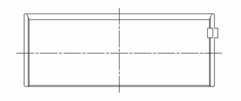 ACL **Coated** Chev. V8 396-402-427-454 Race Series Engine Connecting Rod Bearing Set 8B743HXDC-STD 8B743HXDC-STD Technical Drawing