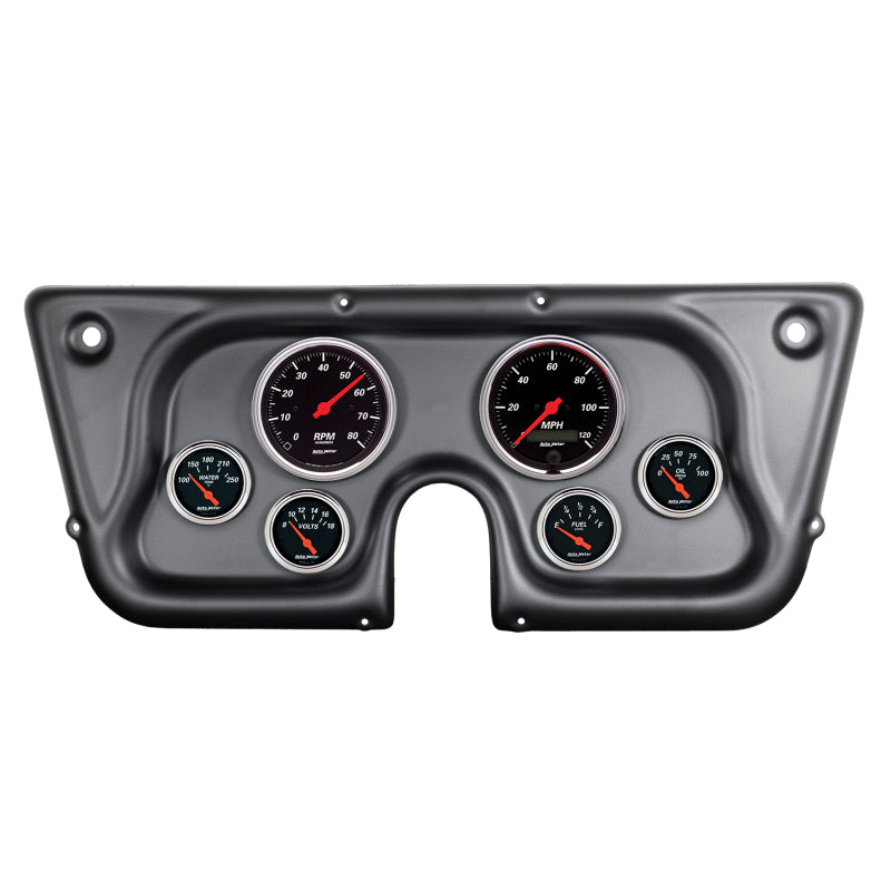 Autometer Designer Black 67-72 Chevy Truck C/K/K5/Suburban Dash Kit 6pc Tach/MPH/Fuel/Oil/WTMP/Volt 7032-DB 7032-DB Photo - Primary