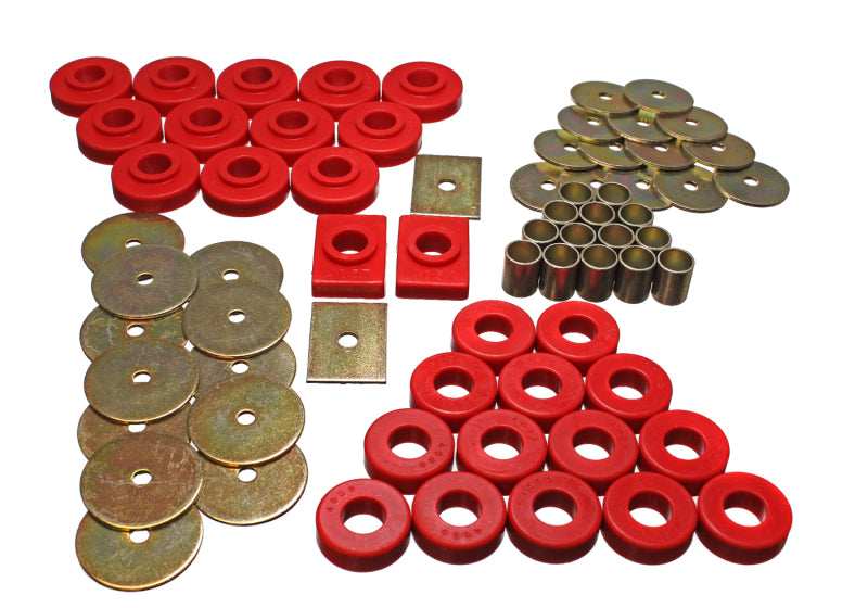 Energy Suspension Body Mount Set Red Chevrolet Bel Air All 1955-1957 3.4106R Photo - Primary