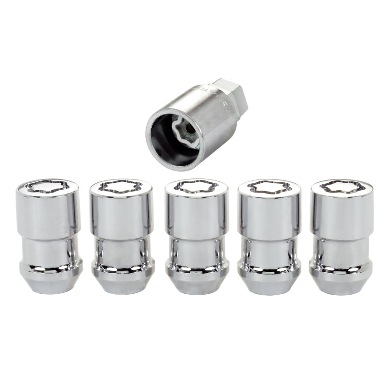 McGard Wheel Lock Nut Set - 5pk. (Cone Seat) 1/2-20 / 3/4 &13/16 Dual Hex / 1.46in. Length - Chrome 24538 24538 Photo - out of package