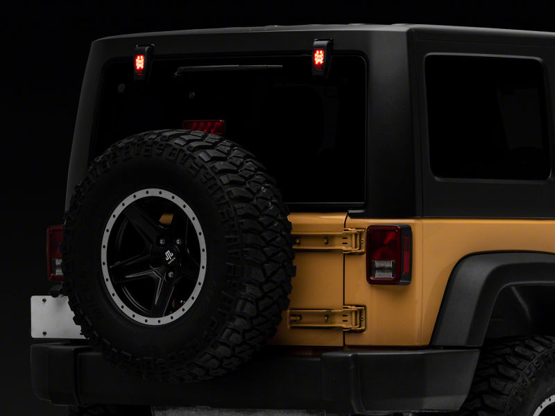 Raxiom 07-18 Jeep Wrangler JK w/ Hard Top Axial Series Rear Window Glass Hinge LED Lights J153594 J153594 Photo - Primary