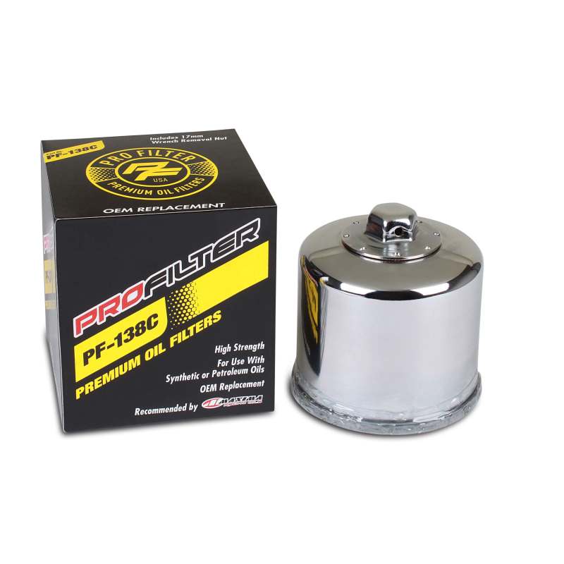 ProFilter Aprilia/Arctic Cat/Kawasaki/Suzuki Spin-On/Chrome/Various Performance Oil Filter PF-138C PF-138C User 1
