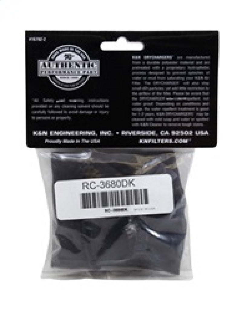 K&N Engineering Drycharger Air Filter Wrap Black KNERC-3680DK RC-3680DK Photo - in package