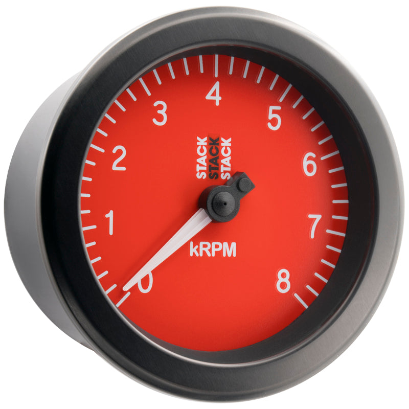 Autometer Stack Sport 88mm 0-8K RPM Tachometer - Red ST100-08R ST100-08R User 5