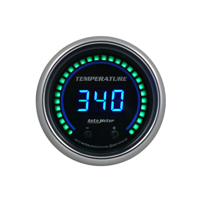 Autometer 52.4mm Black Switchable 60-340 Degrees F / 40-170 Degrees C Cobalt Elite Digital Gauge 6754-CB 6754-CB User 1