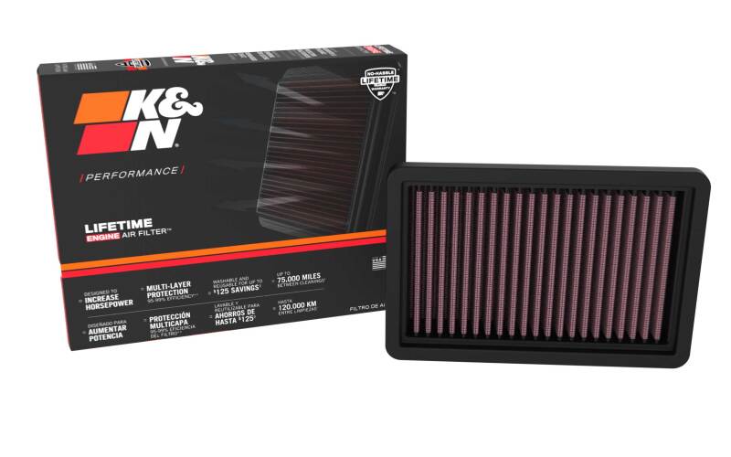 K&N Engineering K&N 22-24 Dacia Jogger / 21-24 Dacia Logan III 1.0L L3 Drop-In Air Filter 33-3187 33-3187 Photo - out of package