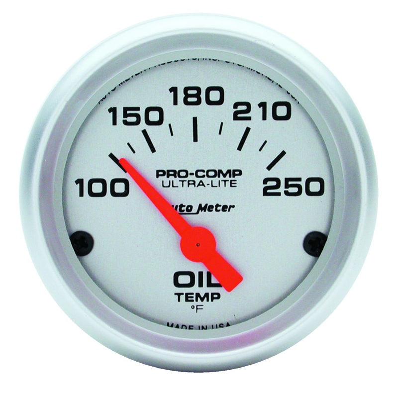 Autometer Gauge, Oil Temp, 2 1/16", 100-250 Deg F, Electric, Ultra-Lite 4347 Photo - Primary