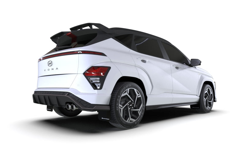 Rally Armor 2024 Hyundai Kona N Line Black UR Mud Flap - White Logo MF103-UR-BLK-WH MF103-UR-BLK-WH User 1