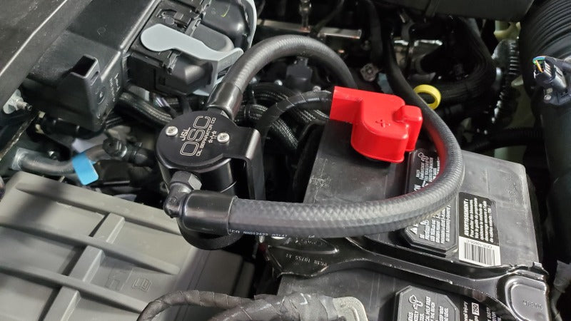 J&L 23-24 Ford F-250/F-350 7.3L Oil Separator 3.0 Passenger Side - Black Anodized 3094P-B 3094P-B Photo - Mounted