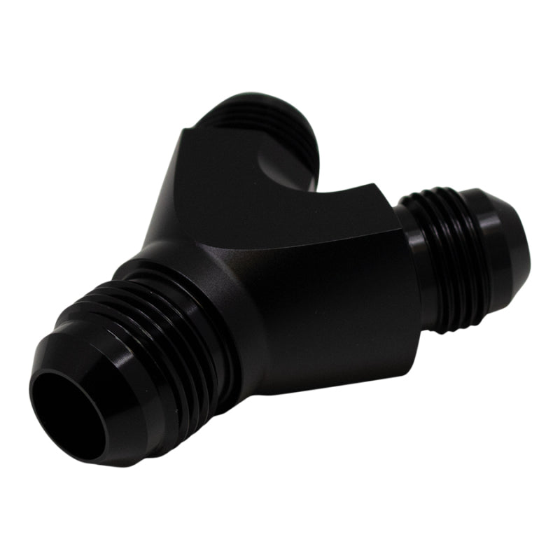 DeatschWerks 8AN Male Flare to 8AN Male Flare to 10AN Male Flare Y Fitting - Anodized Matte Black 6-02-0703-B 6-02-0703-B Photo - Primary