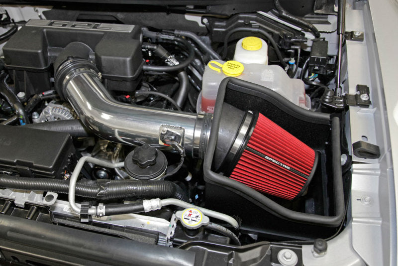 Spectre 11-14 Ford F150 SVT Raptor V8-6.2L F/I Air Intake Kit - Polished w/Red Filter 9977 9977 Photo - Mounted
