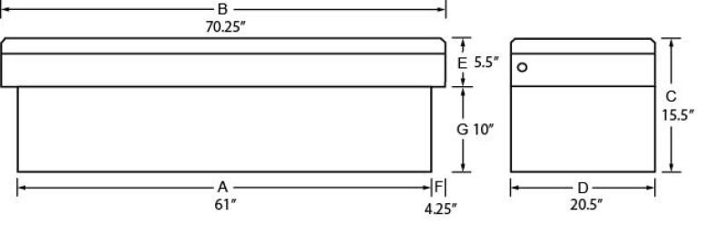 Tradesman Aluminum Single Lid Cross Bed Truck Tool Box (70in.) - Black 79100T 79100T User 1
