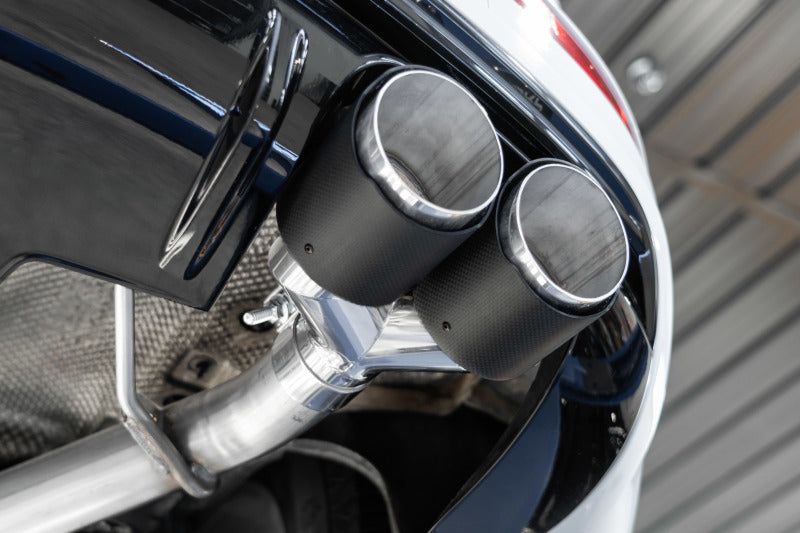MBRP 14-17 Audi SQ5 3.0T Dual Rear Exit Axle Back w/ Quad Carbon Fiber Tips - T304 S56033CF S56033CF Photo - Close Up