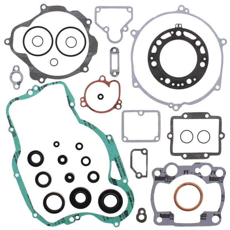 Vertex Pistons Vertex Gaskets 93-96 Kawasaki KX250 Complete Gasket Kit w/ Oil Seals 811478 811478 Photo - Primary