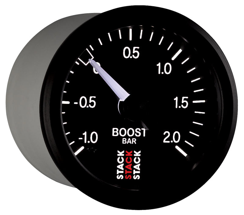 Autometer Stack 52mm -1 to +2 Bar T-Fitting 0.187in Barb (M) Mechanical Boost Pressure Gauge - Black ST3111 ST3111 User 6