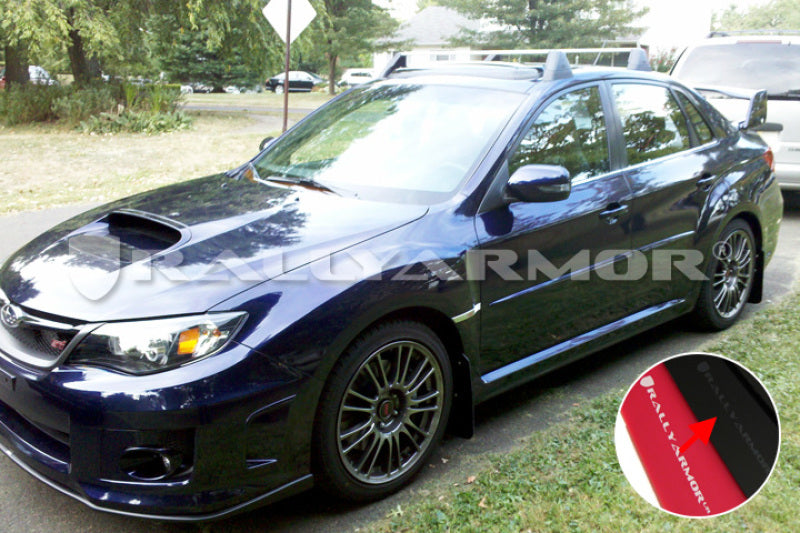 Rally Armor 11+ STI/WRX Sedan Only UR Black Mud Flap w/ Grey Logo MF19-UR-BLK/GRY User 1
