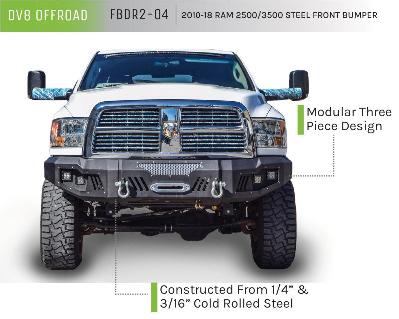 DV8 Offroad 10-18 RAM 2500 Front Bumper FBDR2-04 FBDR2-04 Product Brochure - a specific brochure describing a Product