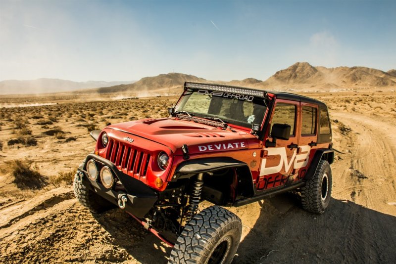 DV8 Offroad 07-18 Jeep Wrangler JK Front & Rear Flat Tube Fenders FENDB-02 FENDB-02 Photo - Mounted