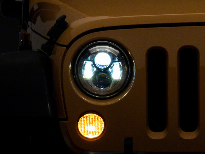 Raxiom 07-18 Jeep Wrangler JK 7-In LED Headlights- Chrome Housing (Clear Lens) J154697 J154697 Photo - Primary