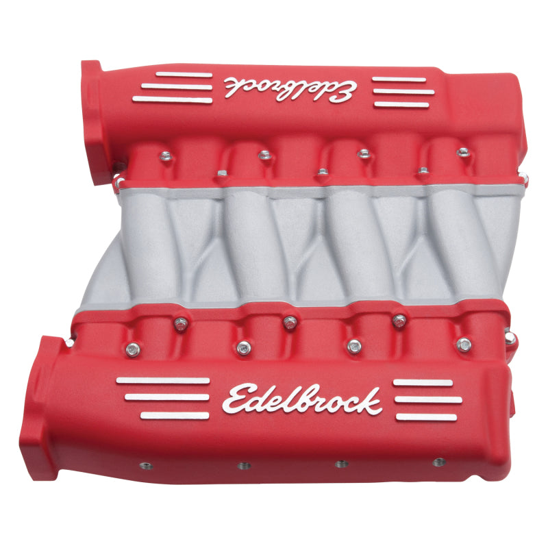 Edelbrock Manifold, Chevy LS, LS3 Cross Ram, with Red Plenums 7141 Photo - Primary